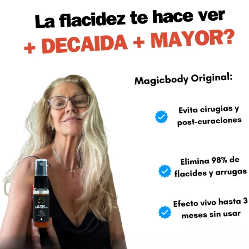 Loción Termoactiva - ¡BYE PIEL MADURA!, SIN CLÍNICAS NI AGUJAS