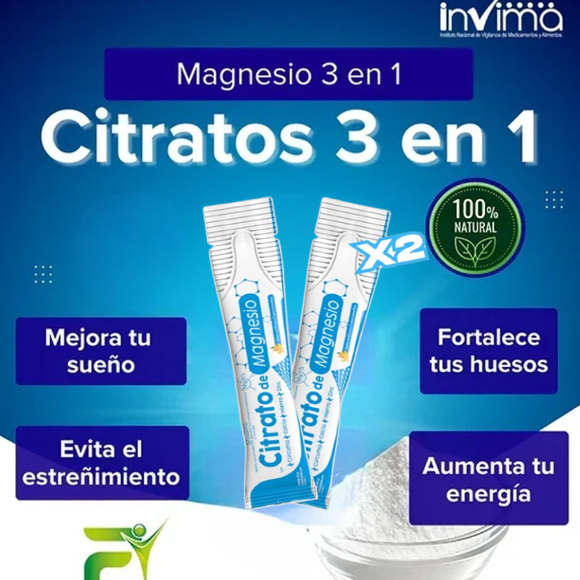 Citrato de Magnesio FITOVIT Original Con Invima (Compra 1 unidad +1 GRATIS)