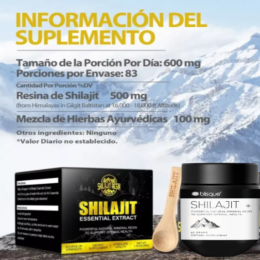SHILAJIT | Energía Natural del Himalaya para Cuerpo y Mente