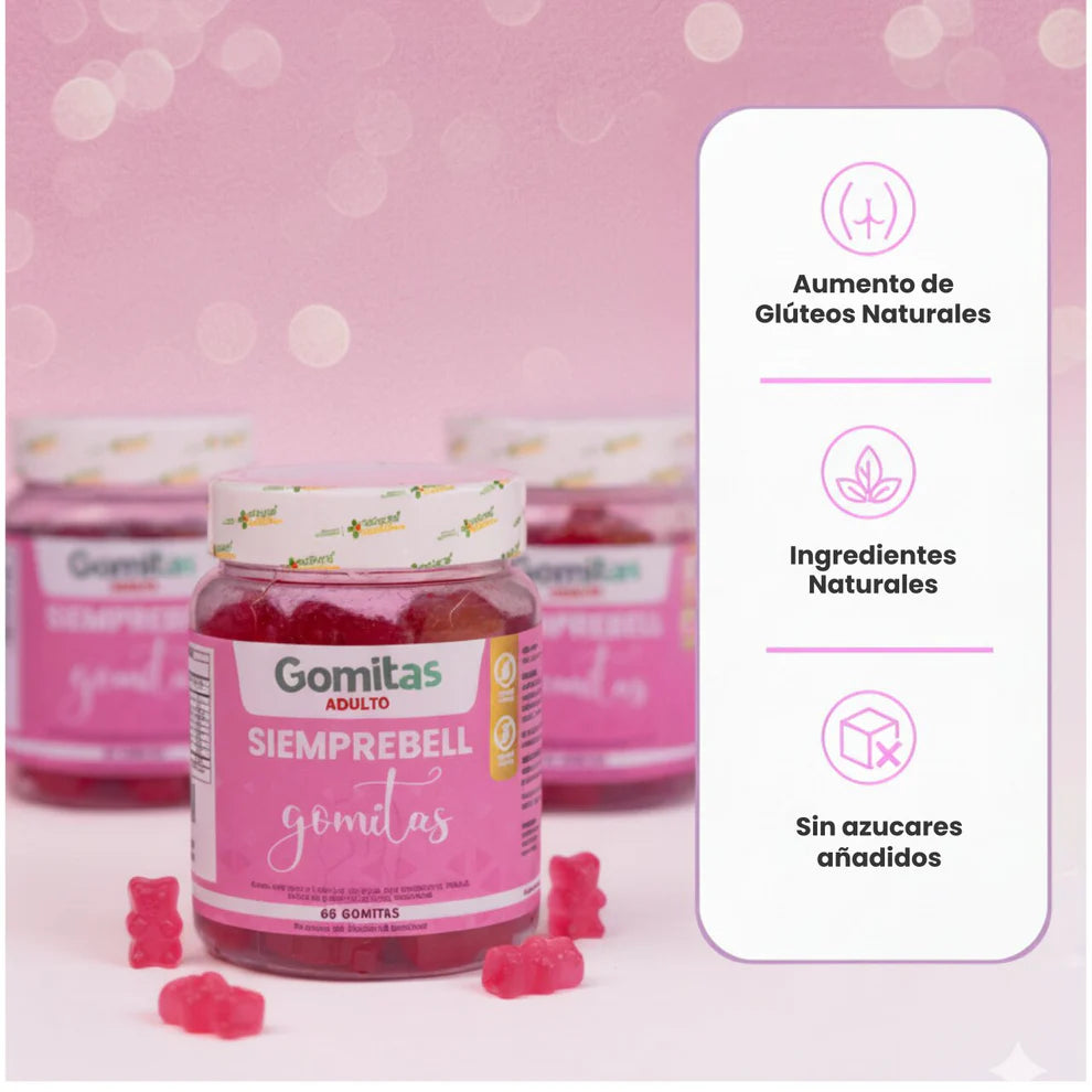 Gomitas para aumento de glúteos y busto x60