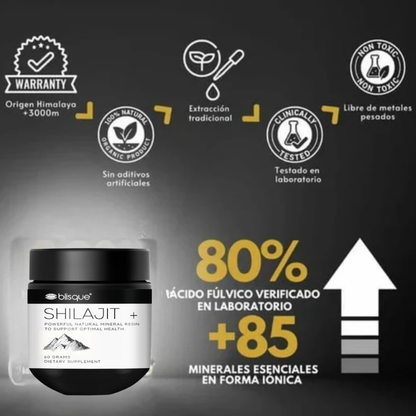 Shilajit Invima Power – Sube tu Testosterona en 3 Días
