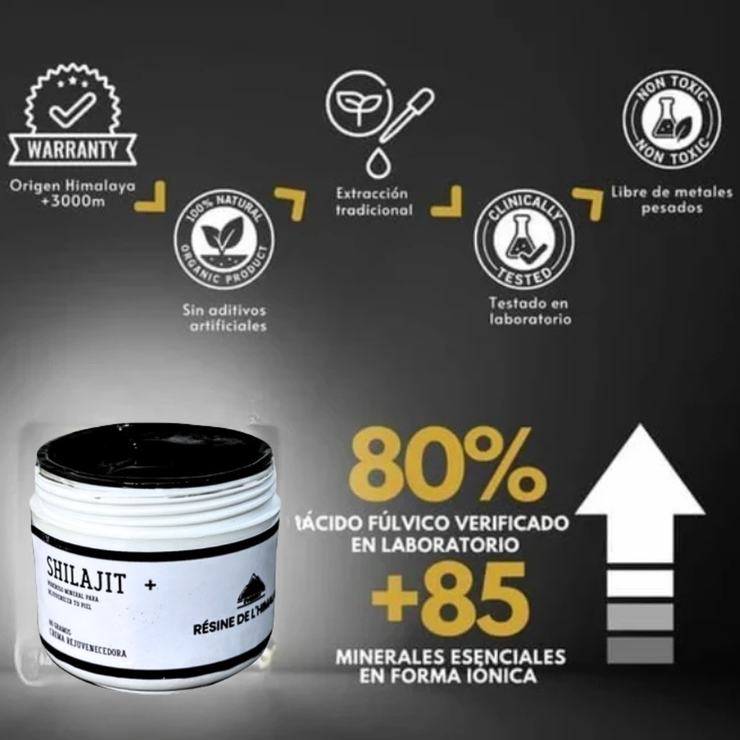 Shilajit Invima Power – Sube tu Testosterona en 3 Días