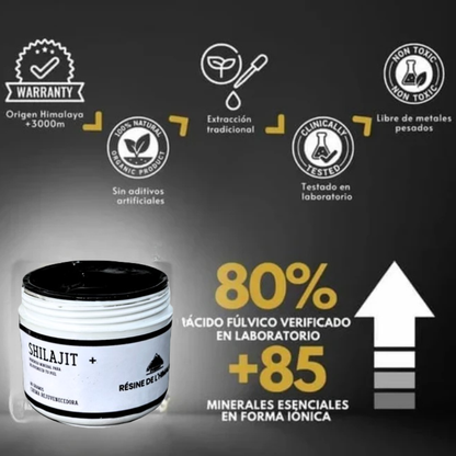 Shilajit Invima Power – Sube tu Testosterona en 3 Días