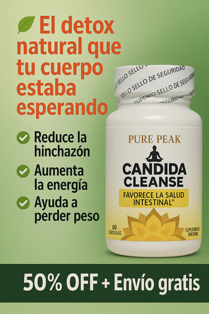 Candida Cleanse – Detox intestinal natural, menos hinchazón, más energía
